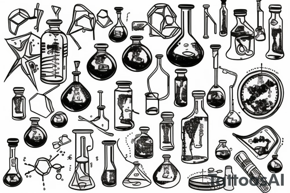 Chemistry cookein tattoo idea
