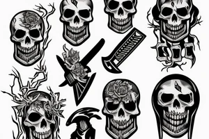 Grim reaper holding a chainsaw tattoo idea