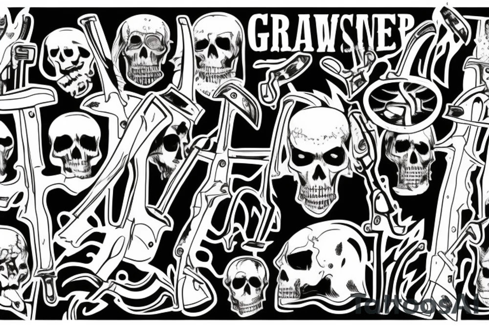 Grim reaper holding a chainsaw tattoo idea