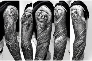 Serbian mid-evil warriors sleeve tattoo idea