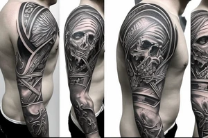 Serbian warriors sleeve tattoo idea