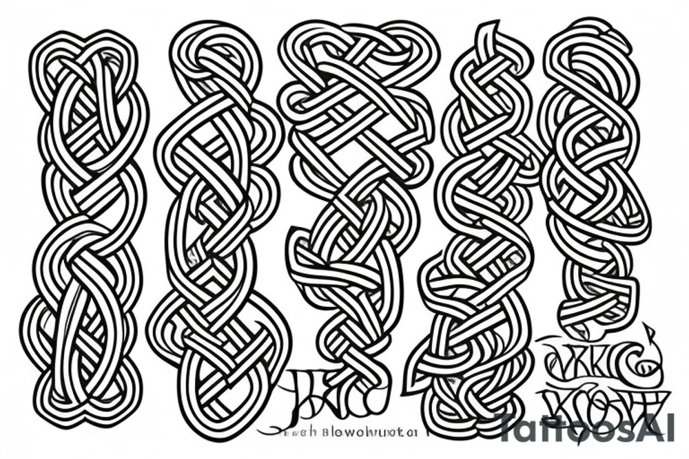 Viking knot and Norwegian knot fused tattoo idea