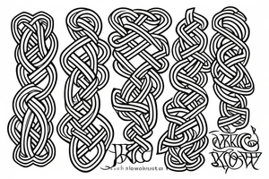 Viking knot and Norwegian knot fused tattoo idea