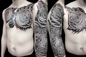 Warrior tattoo sleeve tattoo idea