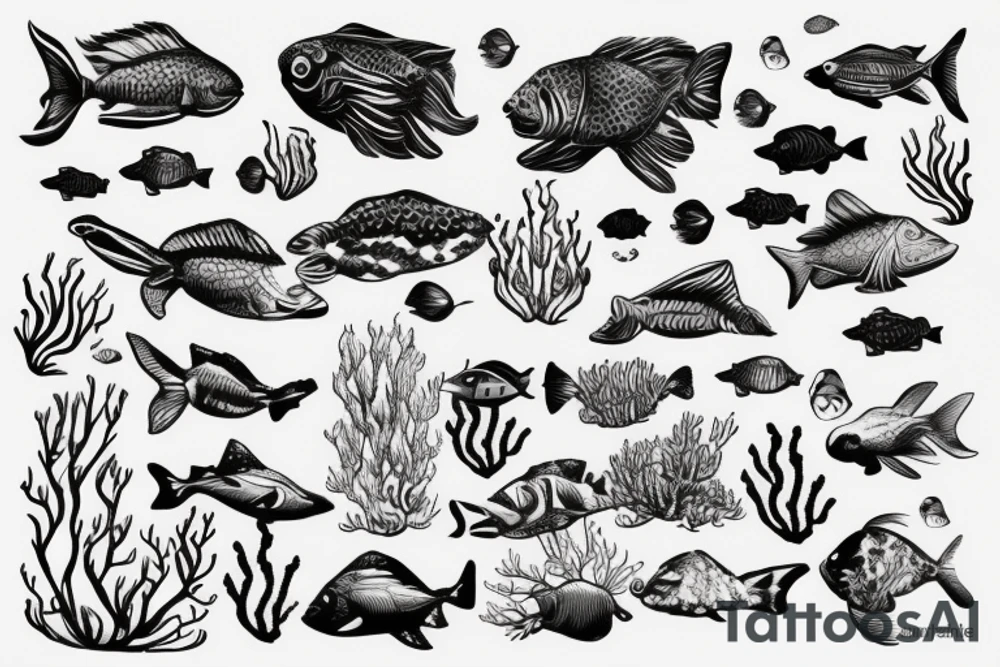underwater ocean tattoo idea
