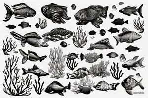 underwater ocean tattoo idea