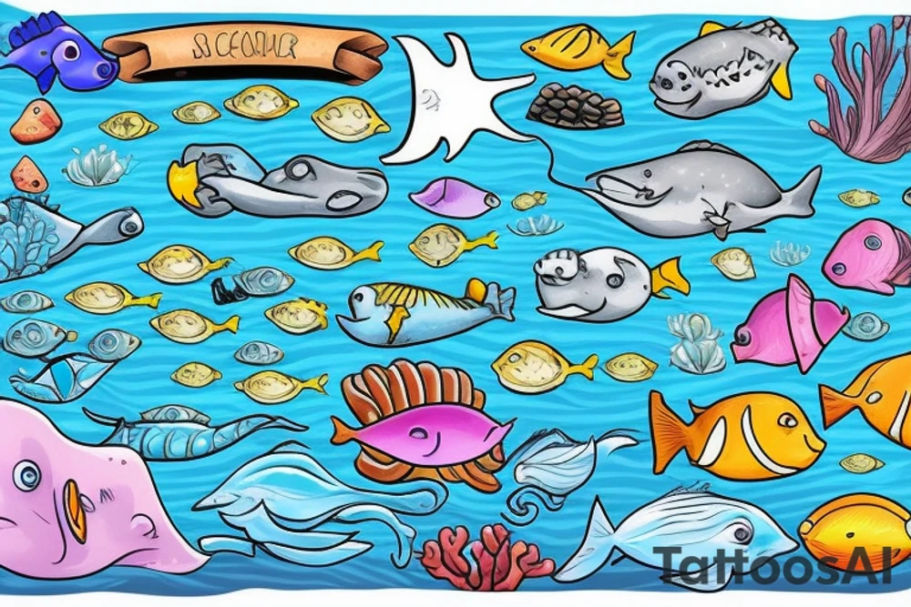 underwater ocean tattoo idea