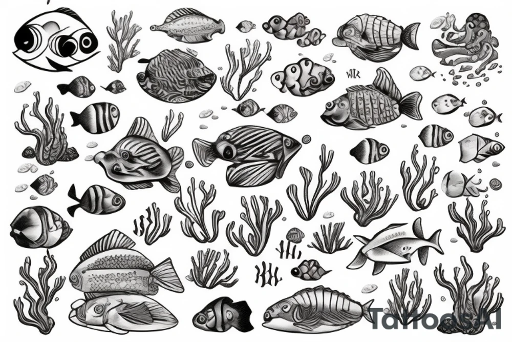 underwater ocean tattoo idea