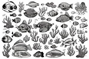 underwater ocean tattoo idea