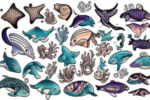 ocean mammal tattoo idea
