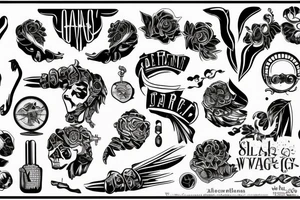 eine Waage. auf der rechten seite der Waage ein Ohr und auf der linken Seite ein Auge tattoo idea