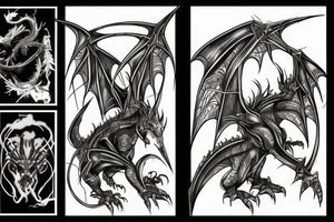 cyberpunk dragon tattoo idea