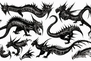 cyberpunk dragon tattoo idea