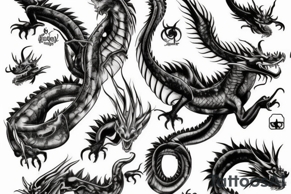 full arm dragon tattoo idea