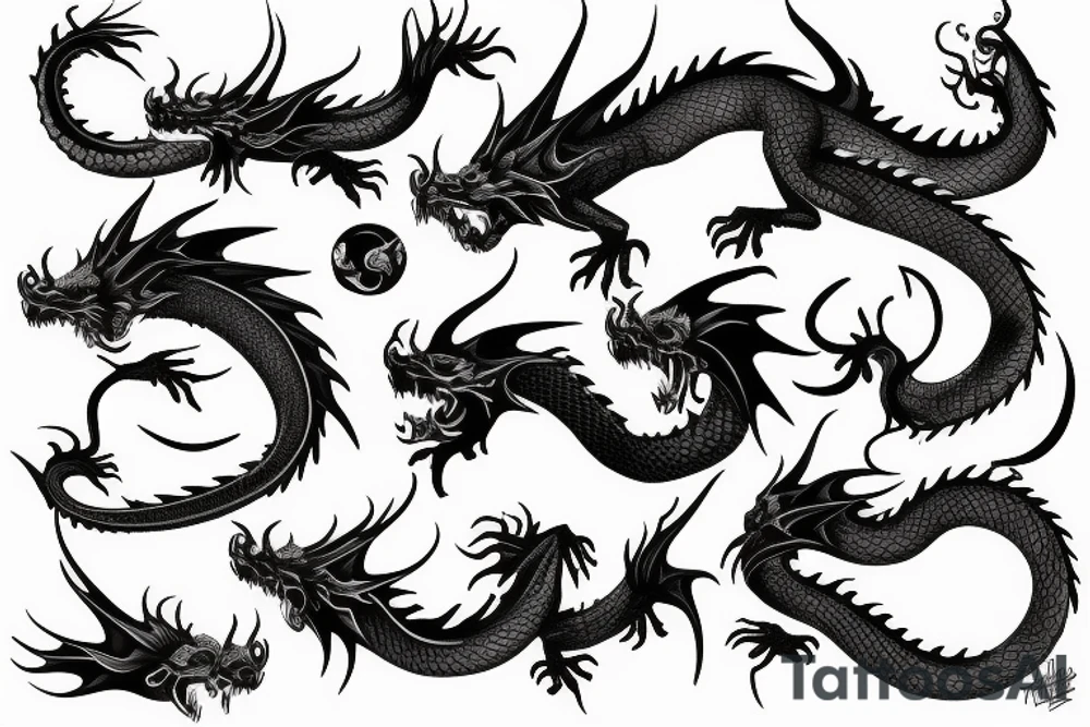 full arm dragon tattoo idea