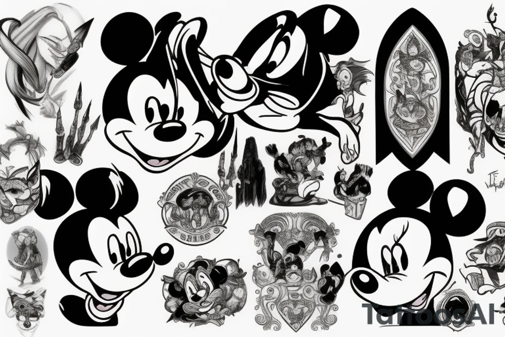 Disney scar profile tattoo idea