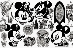 Disney scar profile tattoo idea