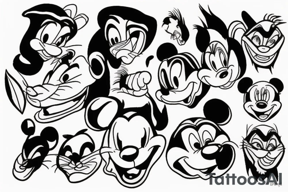 Disney scar profile tattoo idea