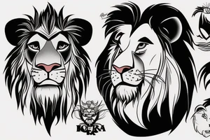 Disney lionking Scar profile tattoo idea