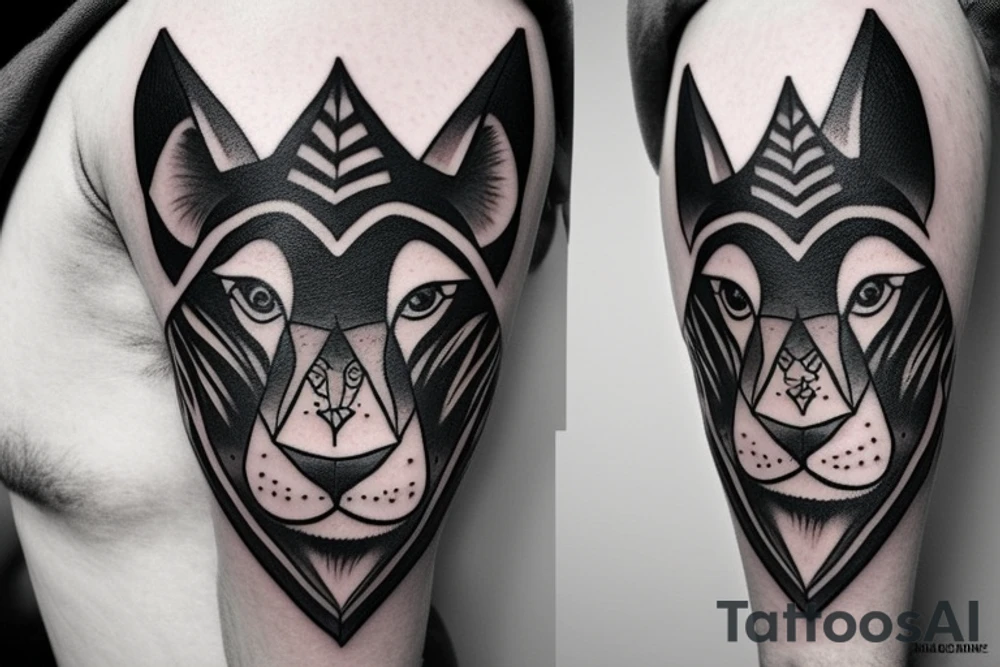 Disney lionking Scar profile tattoo idea