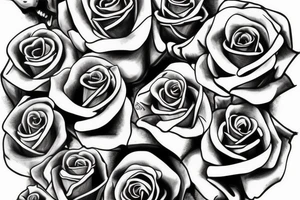 Skull turning into roses tattoo idea