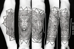 Bear vs Bull tattoo idea
