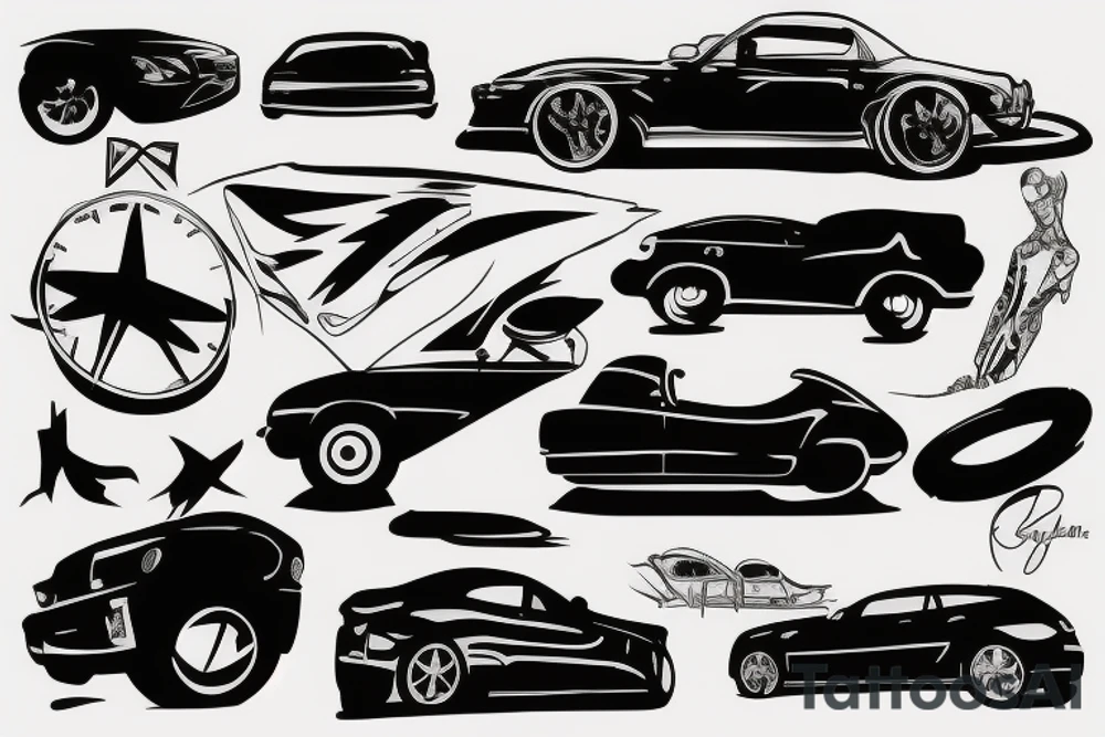 Car silhouette tattoo idea