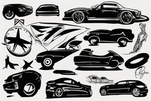Car silhouette tattoo idea