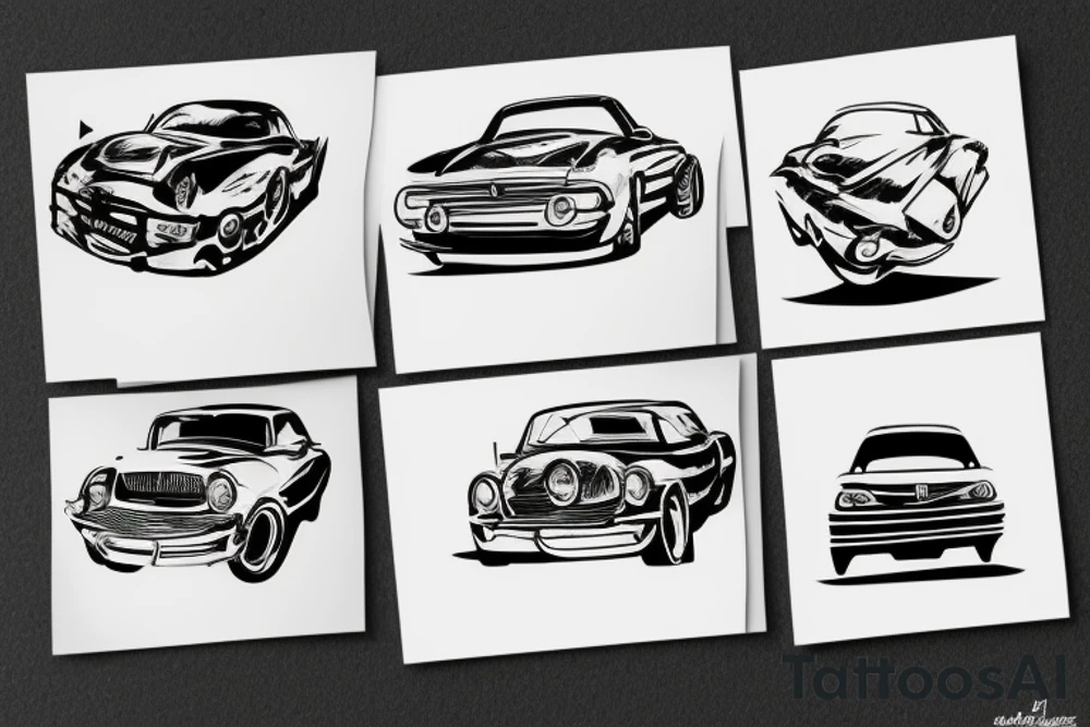 Car silhouette tattoo idea