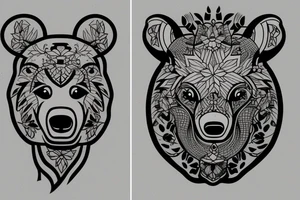 Bear vs Bull tattoo idea