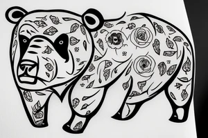 Bear vs Bull tattoo idea