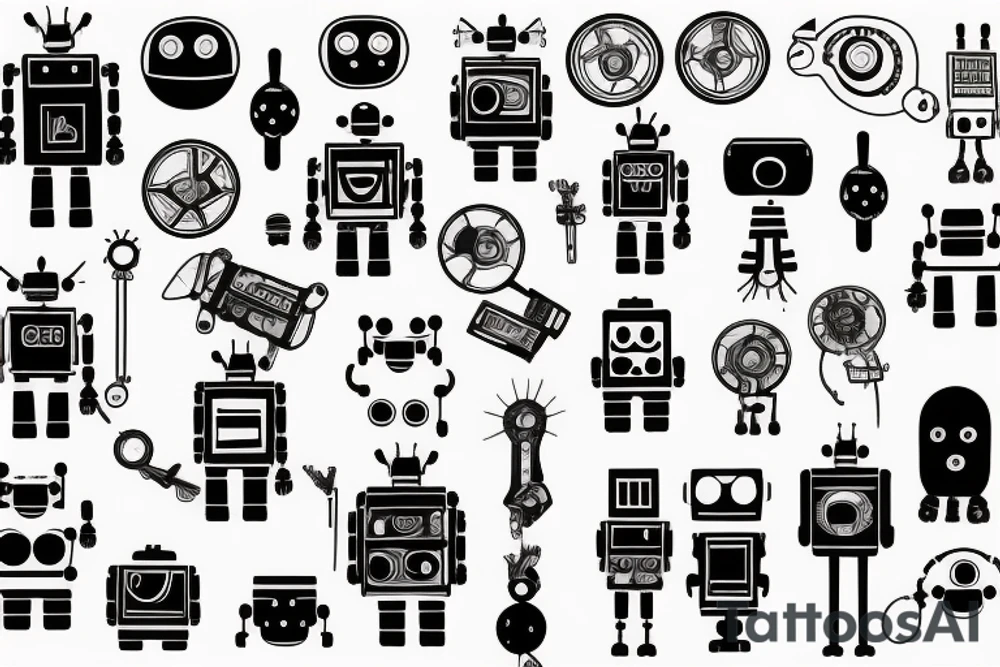 Robot mechanisms tattoo idea