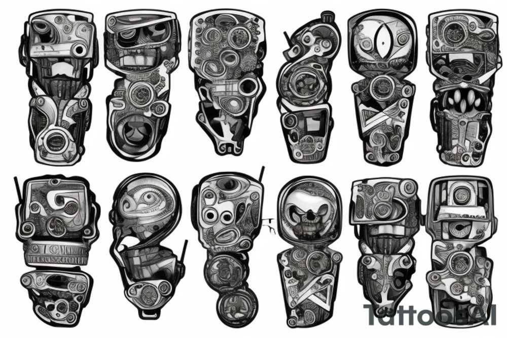 Robot mechanisms tattoo idea