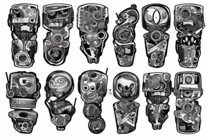 Robot mechanisms tattoo idea