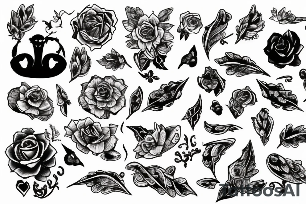 Закат , пальмы tattoo idea