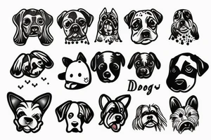 Dog multipoo tattoo idea