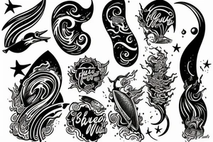 Hukkah surf the universe with me tattoo idea