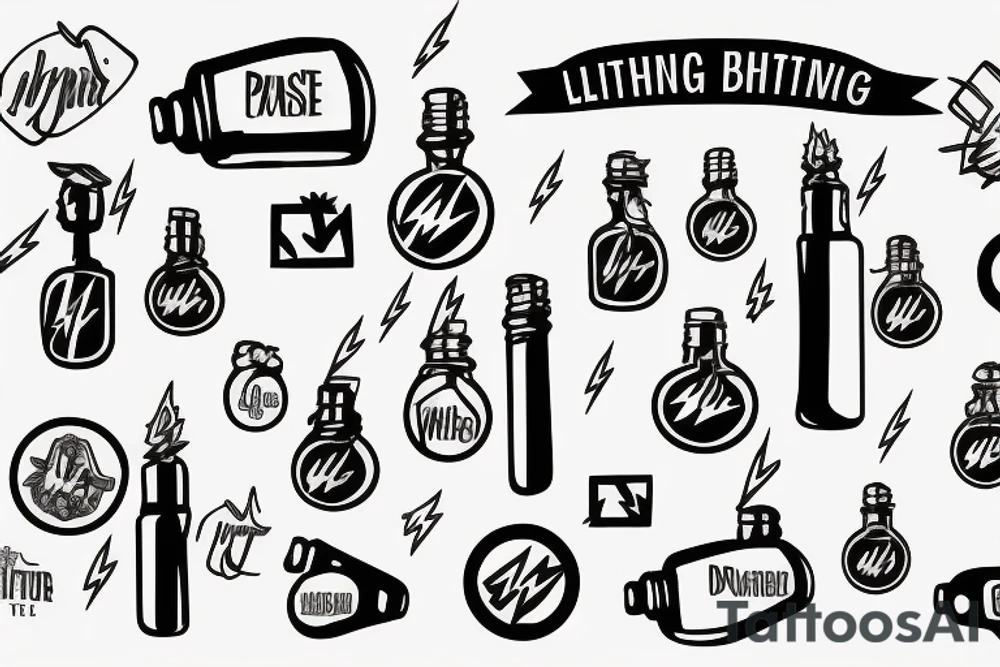 lightning in a bottle tattoo idea