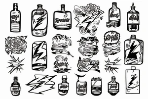 lightning in a bottle tattoo idea