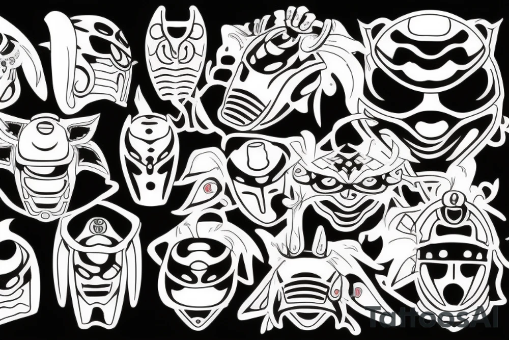 kabuto mask tattoo idea