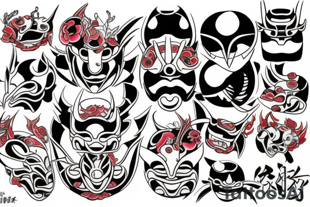 kabuto mask tattoo idea