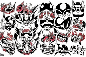 kabuto mask tattoo idea