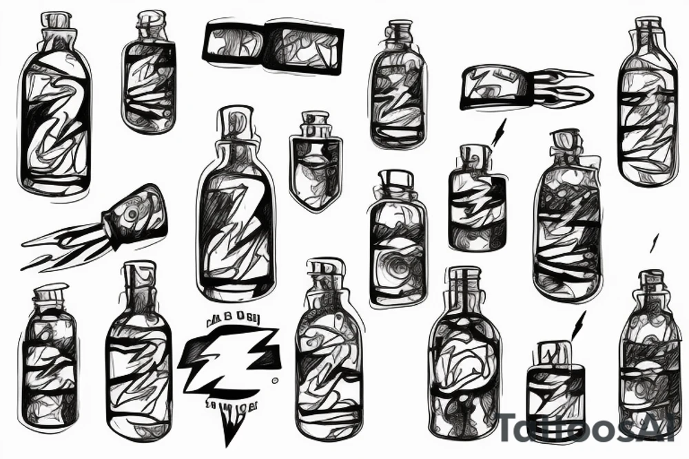 lightning in a bottle tattoo idea