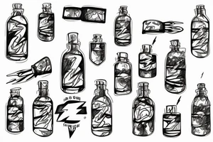 lightning in a bottle tattoo idea