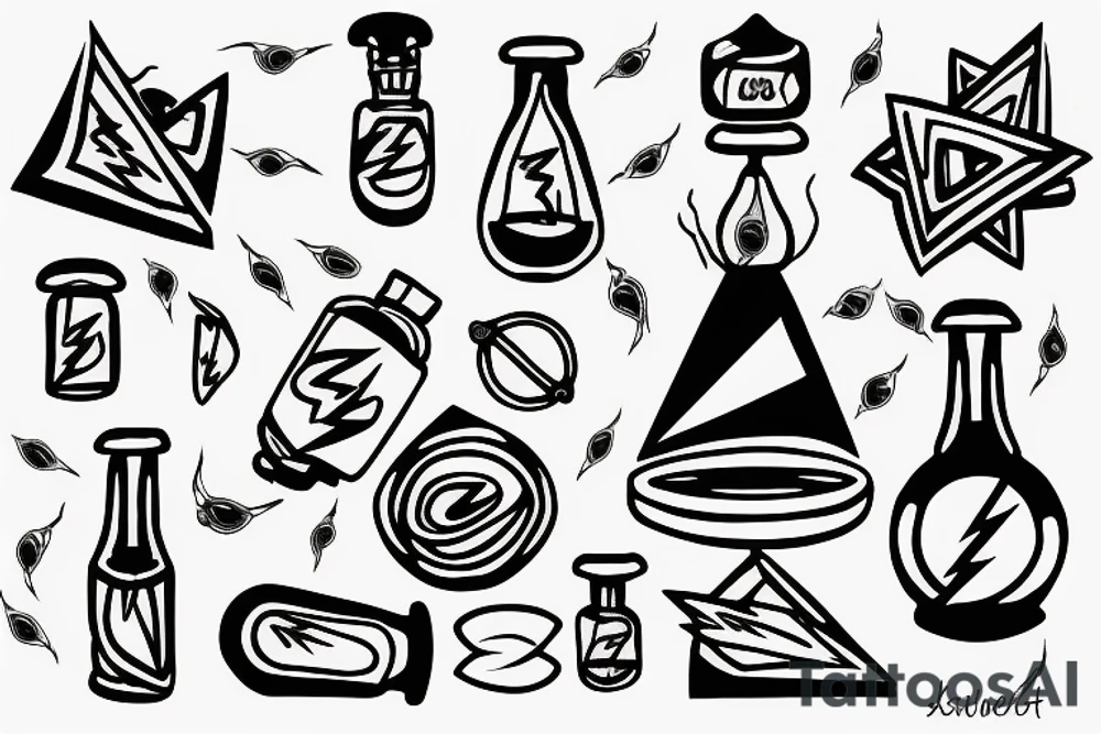 lightning in a bottle tattoo idea