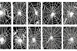 A spider web with a spider coming down from it tattoo idea