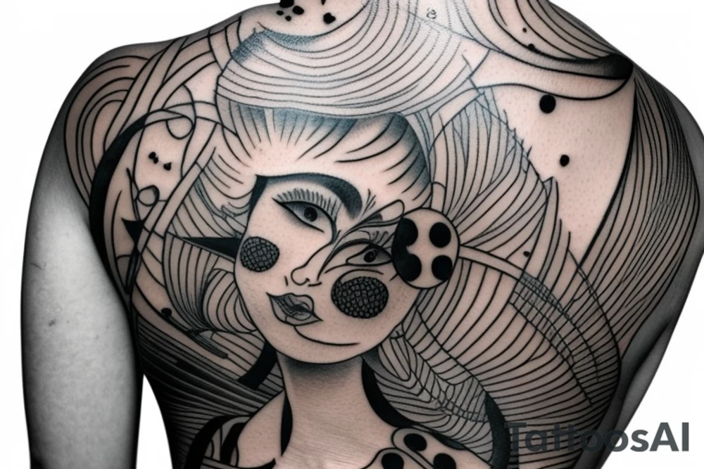 back neck tattoo
Geisha neckline'
fine lines and dots
symmetric
symbols tattoo idea