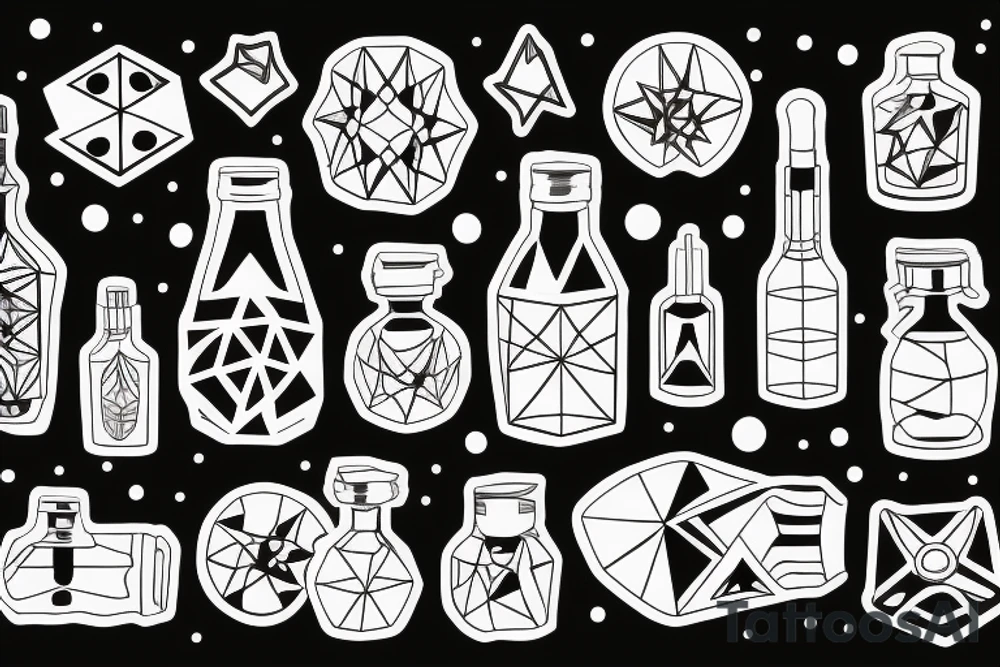 ship in a bottle tattoo idea