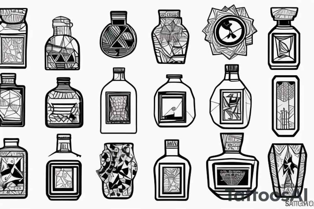 ship in a bottle tattoo idea