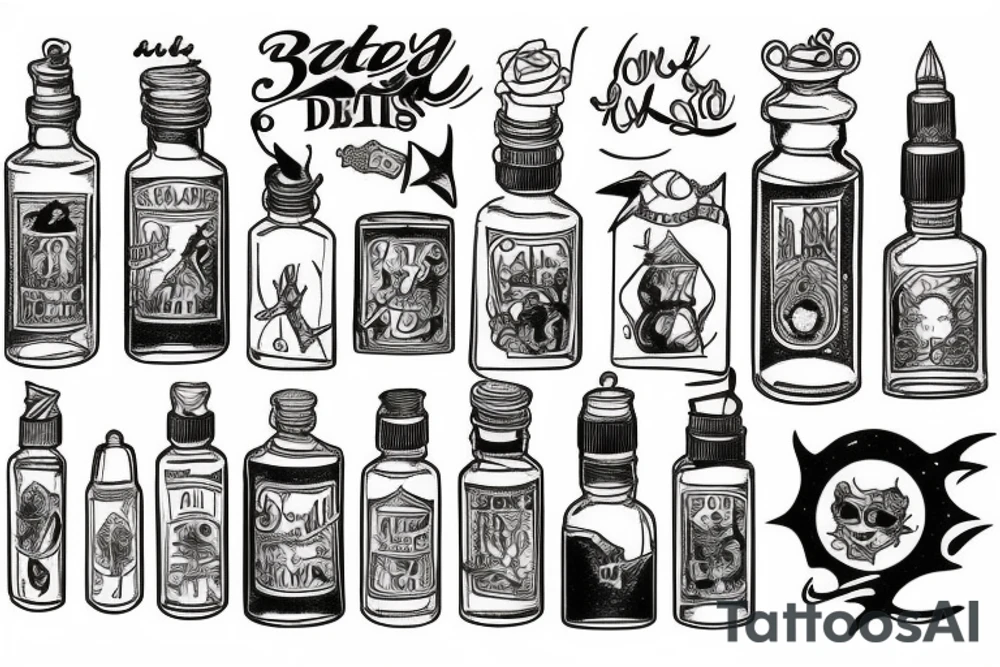 ship in a bottle tattoo idea